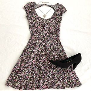 Floral mini skater dress